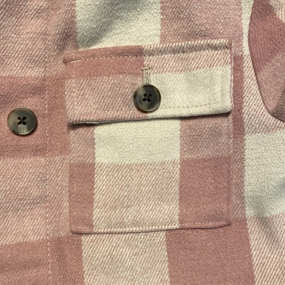 Old Navy Girls Pink Plaid Jacket L 10/12 - Picture 4 of 4